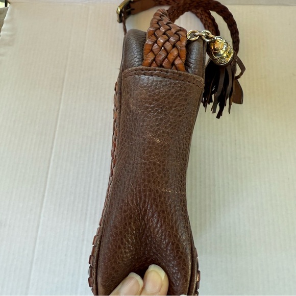 Cosci Hand Made in Italy Elegant Brown Woven Crossbody Bag - Picture 16 of 16